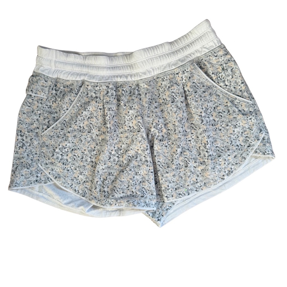 lululemon athletica White and Gray Athletic Shorts